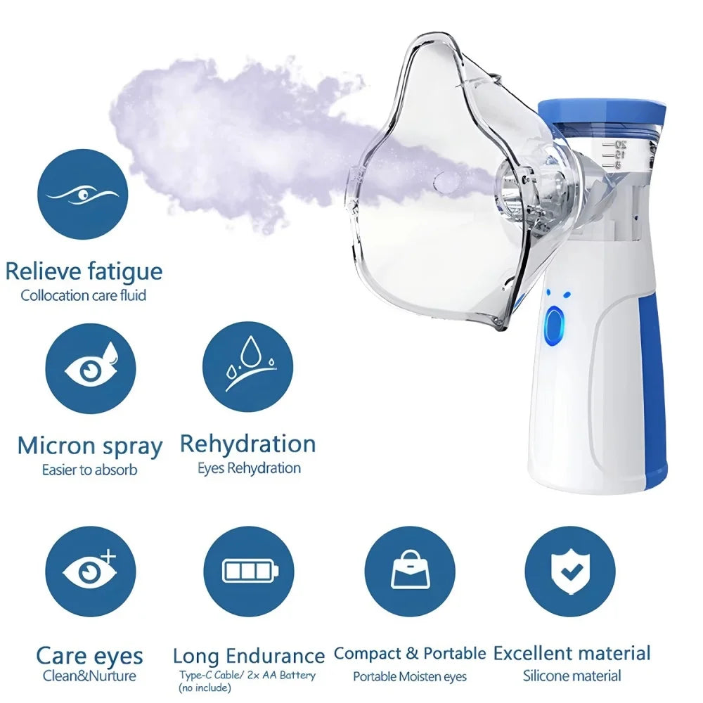 Nebulizador Portátil Recalgable Silencioso Para Niños y Adultos