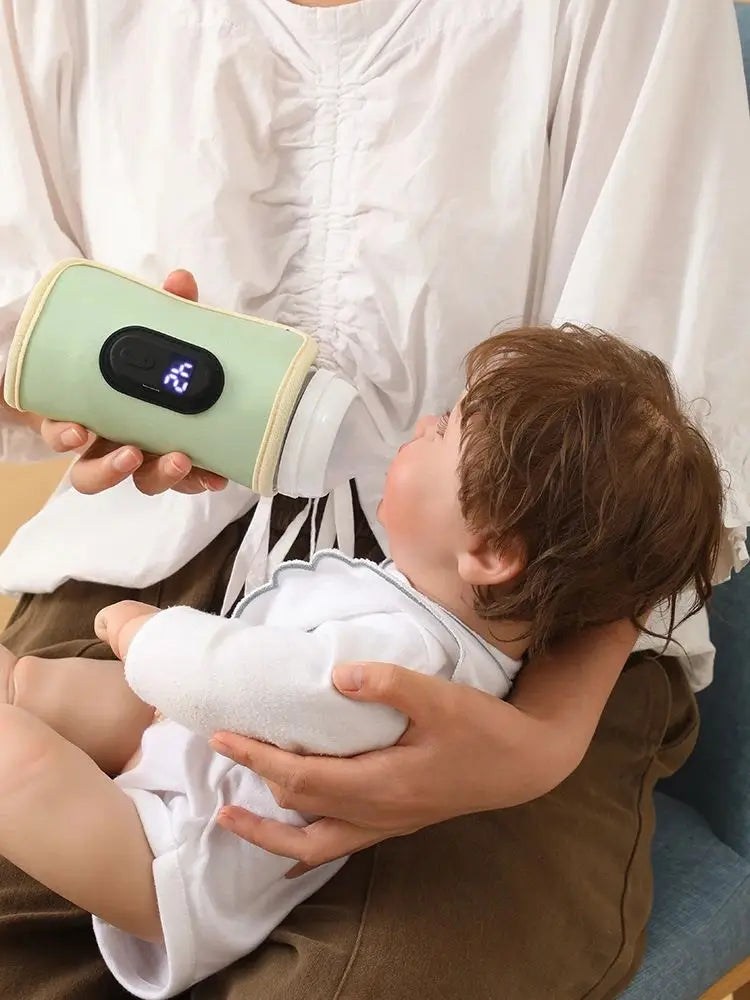 Calentador Portátil USB para Biberones | Mantiene la Leche Caliente en Casa, Auto y Viajes